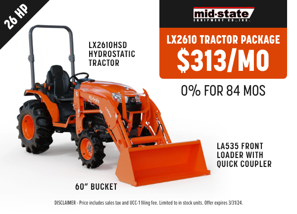 LX2610HSD Tractor package